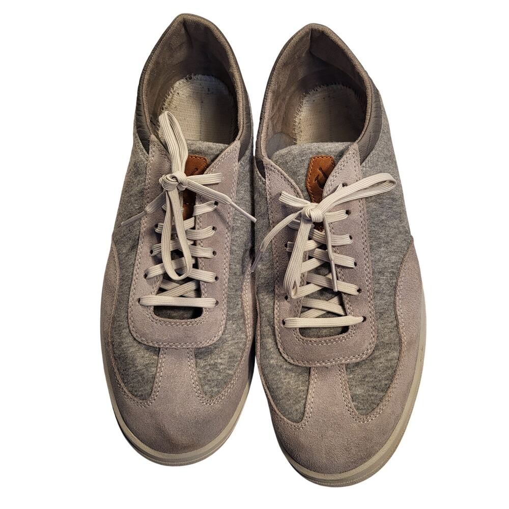 OluKai Pūliki low-top Poi/Charcoal brushed cotton suede upper mens EU 46 US 13